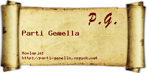 Parti Gemella névjegykártya